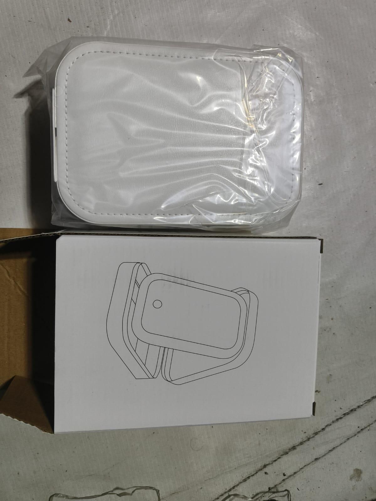 White Jewellery Box with LED Mirror | Portable Travel Case