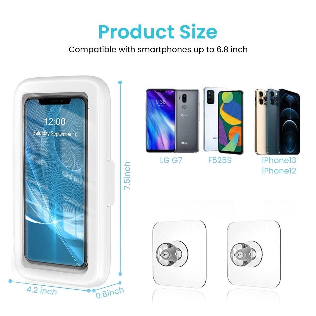 Waterproof Phone Holder for Shower | Anti-Fog Wall Mount