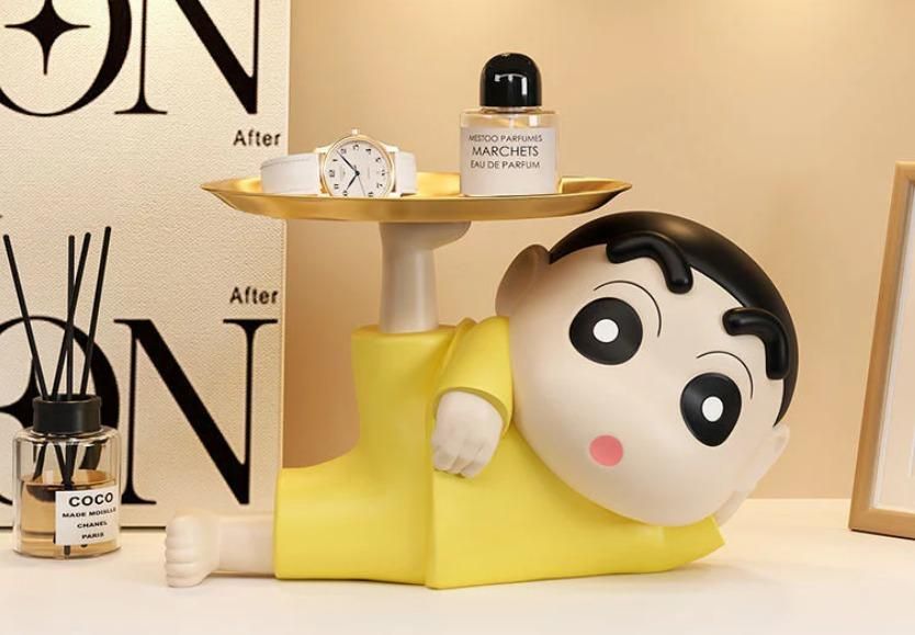 Shinchan Tray Holder - Cute Key Storage Tray for Entryway Decor and Home Gifts
