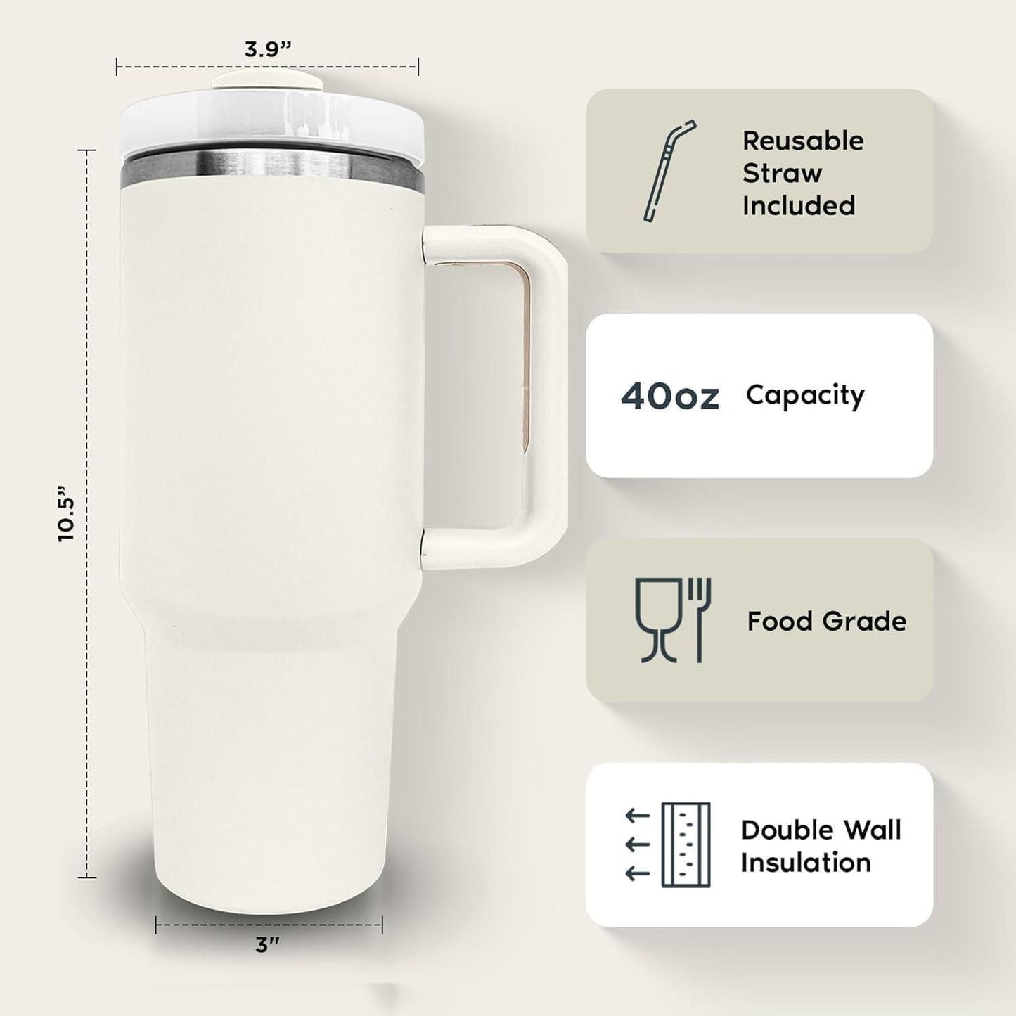 Stainless Steel Cup acuum Insulated Tumbler for Water - Stay Icy or Hot All Day!