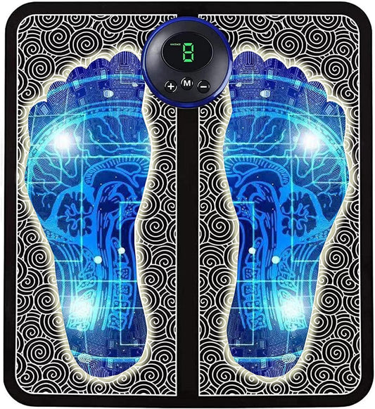 Vibrating Bubble Electric EMS Foot Massager Pad - Portable Relaxation and Pain Relief Device