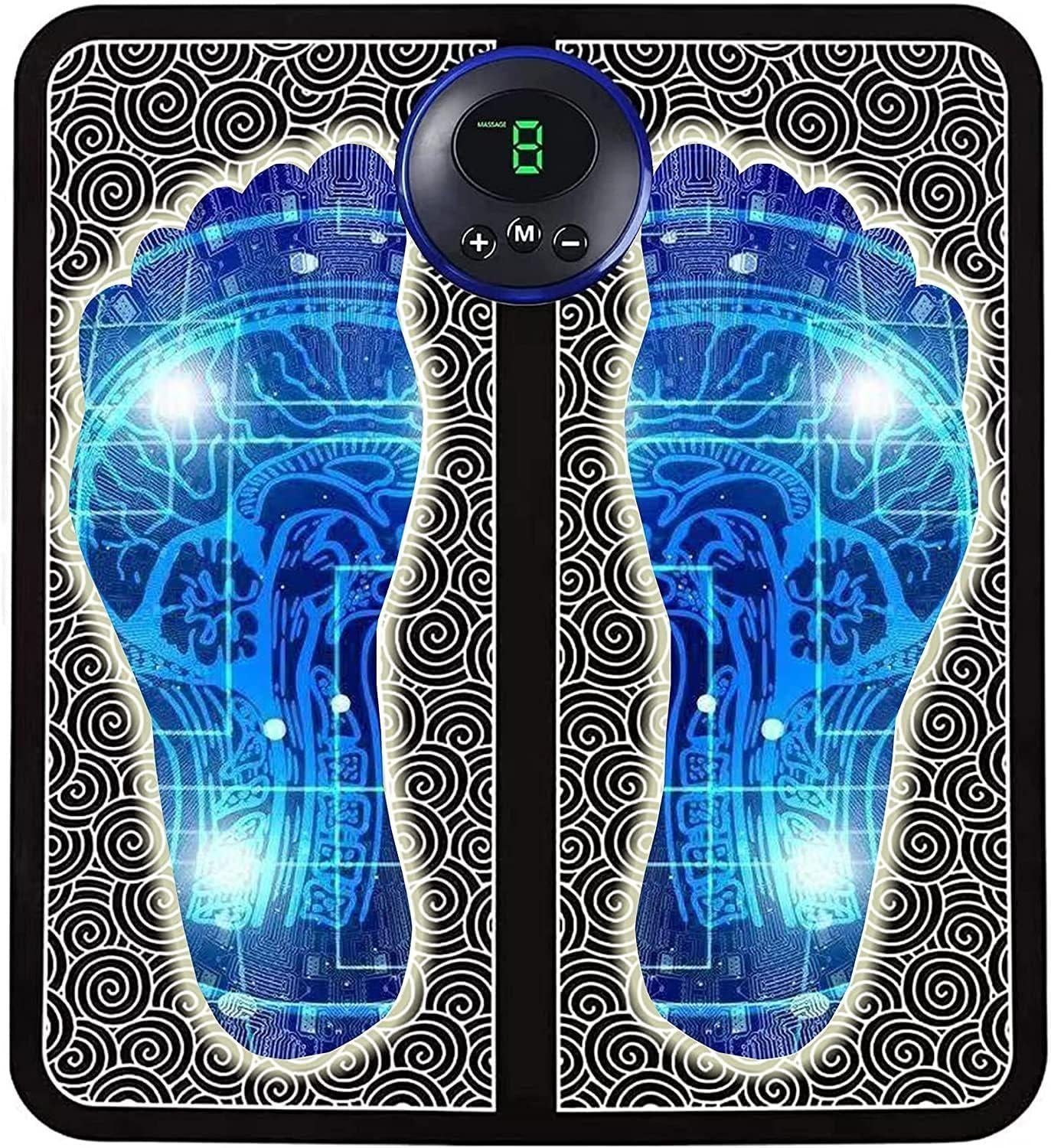 Vibrating Bubble Electric EMS Foot Massager Pad - Portable Relaxation and Pain Relief Device