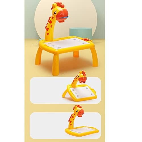 Kids LED Projector Drawing Desk - Educational Art Painting Board Toy with 24 Patterns for Creative Learning