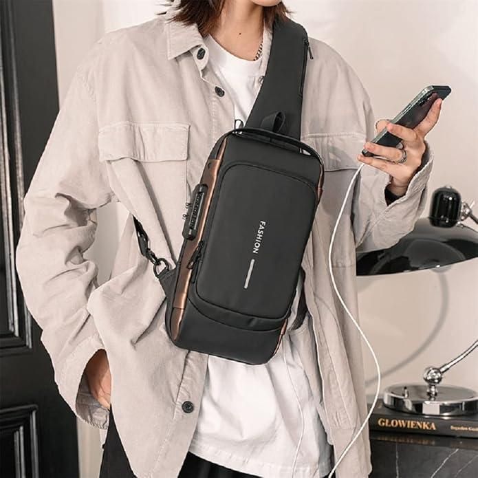 Sling Bag for Men & Women - Lightweight Crossbody Backpack with Zipper Closure for Daily Use