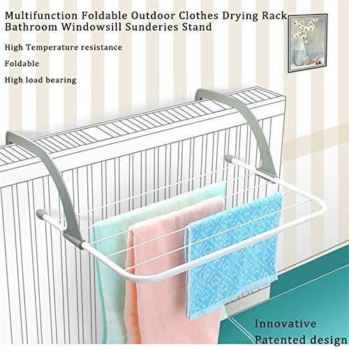 Space-Saving Cloth Drying Rack – Versatile Indoor & Outdoor Laundry Solution | Easy Balcony, Window, Radiator, & Baluster Installation