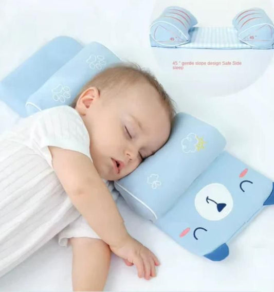 Baby Shaping Head Support Pillow – Prevent Flat Head, Soft Newborn Neck Cushion, Breathable Fabric