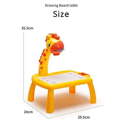 Kids LED Projector Drawing Desk - Educational Art Painting Board Toy with 24 Patterns for Creative Learning