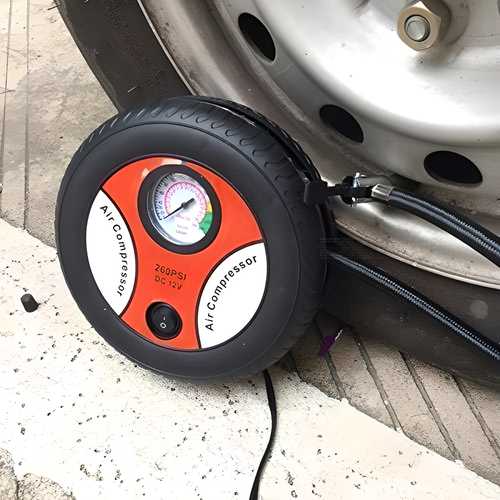 Portable Electric Tire Inflator Air Compressor Pump - 12V Car and Bike Tyre Pump with 2.5M Cable